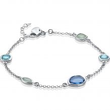 ZINZI Sterling Silver Fantasy Bracelet Blue ZIA1870