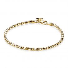 Zinzi zilveren fantasie armband geelgoud verguld 19cm ZIA1129GA