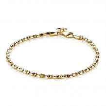 ZINZI Gold Plated Sterling Silver Fantasy Bracelet 17-19cm ZIA1129GA