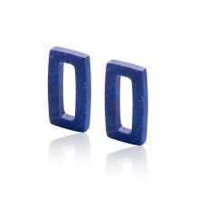 16mm ZINZI Earrings Pendants Rectangle in Lapis Lazuli ZICH2231 (excl. hoop earrings)