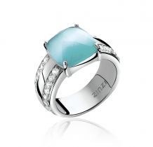 ZINZI zilveren ring turquoise ZIR623T