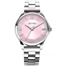 ZINZI Classy Mini Watch 30mm Pink Dial Stainless Steel Case and Strap ZIW1241