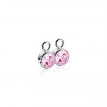 ZINZI Sterling Silver Earrings Pendants Pink ZICH186R (excl. hoop earrings)