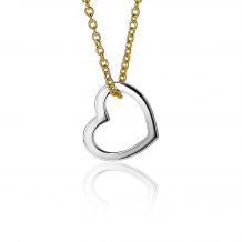 12mm ZINZI Sterling Silver Pendant Open Heart ZIH2197 (excl. necklace)