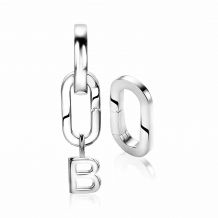 16mm ZINZI Sterling Silver Earrings Pendants Oval Clasp for Charms ZICH2060 (excl. hoop earrings)