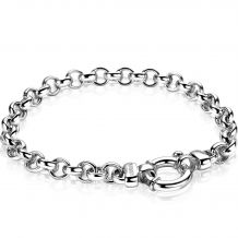 ZINZI Sterling Silver Rolo Chain Bracelet width 6,5mm ZIA1729