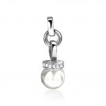 ZINZI Sterling Silver Pendant White Pearl 12mm ZIH1062