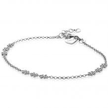 ZINZI Sterling Silver Fantasy Bracelet Flower