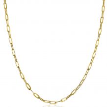 ZINZI Gold Plated Sterling Silver Necklace Paperclip Chain width 2,7mm 45cm ZIC2150G