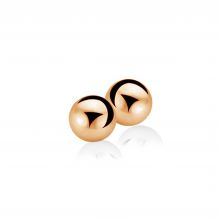 ZINZI Sterling Silver EarRings Bead 6mm 14K Rose Gold Plated