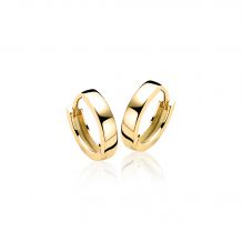 15mm ZINZI Gold Plated Sterling Silver Hoop Earrings width 3mm ZIO191G