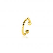 12,5mm ZINZI Gold Plated Sterling Silver Ear Cuff Smooth (price per piece) ZIO-CUFF1G