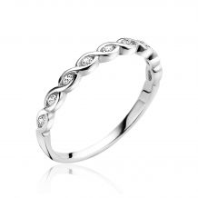 ZINZI Sterling Silver Stackable Ring Infinity White 2,4mm ZIR1595