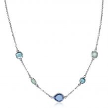 ZINZI Sterling Silver Fantasy Necklace Blue 45cm ZIC1870