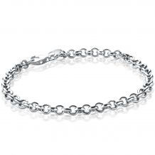 ZINZI Sterling Silver Rolo Chain Bracelet width 4,5mm 18cm ZIA1911