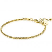 ZINZI Gold Plated Sterling Silver Wheat Chain Bracelet width 2mm ZIA1931G