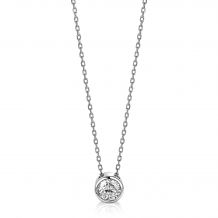 ZINZI Sterling Silver Necklace Whiteh Pendant