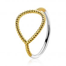 ZINZI Gold Plated Sterling Silver Ring Drop ZIR2046G