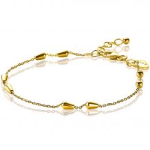 ZINZI zilveren fantasie armband geel verguld 17-19,5cm ZIA1910G