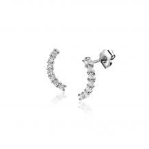 10mm ZINZI Sterling Silver Stud Earrings White Zirconias ZIO2426