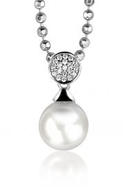 ZINZI Sterling Silver Pearl Pendant White ZIH1151