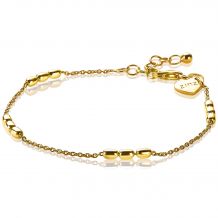 ZINZI Gold Plated Sterling Silver Fantasy Bracelet Oval 17-19,5cm ZIA1809G