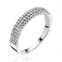 ZINZI Sterling Silver Ring with White Zirconia ZIR1117