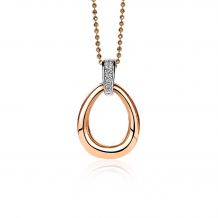ZINZI Sterling Silver Pendant 14K Rose Gold Plated
