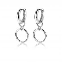 ZINZI Sterling Silver Ear Pendants Open Circle