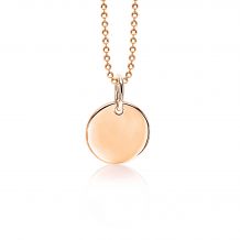 12mm ZINZI Rose Gold Plated Sterling Silver Coin Pendant ZIH1825R