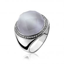 ZINZI Sterling Silver Ring Grey ZIR801