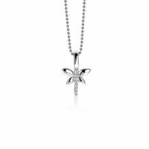 ZINZI Sterling Silver Pendant Dragonfly White ZIH1887