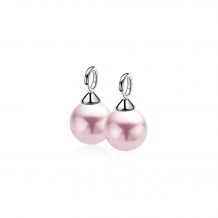 10mm ZINZI Sterling Silver Earrings Pendants Pearl Pink ZICH266R (excl. hoop earrings)