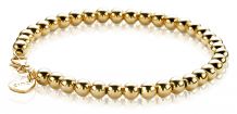 ZINZI Gold Plated Sterling Silver Bracelet Beads 17-20cm ZIA1010G
