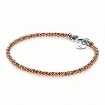 ZINZI zilveren schakelarmband rosé verguld 18,5cm ZIA1288R