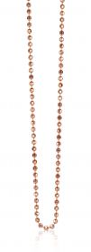 90cm ZINZI Rose Gold Plated Sterling Silver Necklace Beads ZI90BOLR