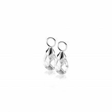 ZINZI Sterling Silver Earrings Pendants White ZICH1171 (excl. hoop earrings)