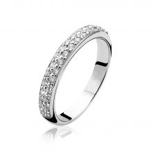 ZINZI Sterling Silver Stackable Ring White ZIR881