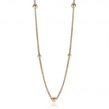 ZINZI Rose Gold Plated Sterling Silver Curb Chain Necklace 45cm ZIC987R