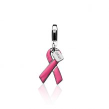 ZINZI Sterling Silver Charm Pink Ribbon CHARMS19P