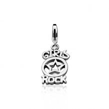 ZINZI Sterling Silver Charm Girls Rock CHARMS273