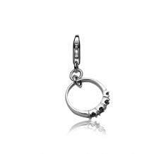 ZINZI Sterling Silver Charm Black CHARMS62Z