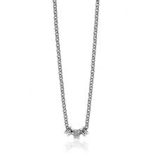 ZINZI Sterling Silver Necklace 45cm with 3 Round Chains by Dutch Designer Mart Visser MVC23