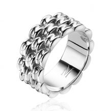 Mart Visser by ZINZI Sterling Silver Chain Ring MVR22