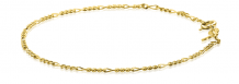 ZINZI 14K Gold Figaro Chain Bracelet 1,5mm width ZGA294