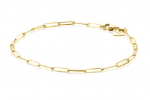 ZINZI 14K Gold Bracelet with Paperclip Chains 2,2mm width ZGA296