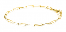 ZINZI 14K Gold Bracelet with Paperclip Chains 2,7mm width ZGA297