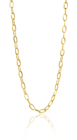 ZINZI 14K Gold Necklace with Oval Chains 2,2mm width 43cm ZGC291