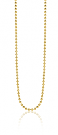 ZINZI Gold 14 karaat gouden bolletjes collier 1,3mm breed en lengte 43cm ZGC292