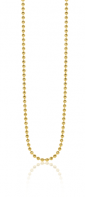 ZINZI 14K Gold Beads Necklace 1,3mm width 43cm ZGC292